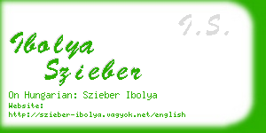 ibolya szieber business card
